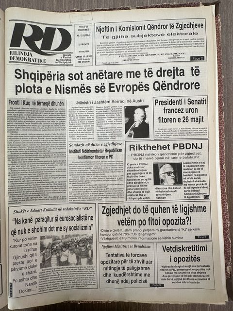 Rilindja Demokratike 1996-05-31